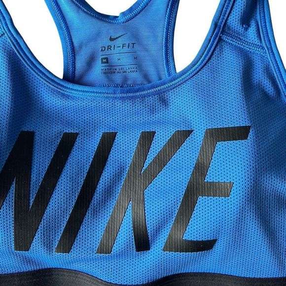 NIKE Women’s DRI-FIT Padded Medium Support Sports Bra, Blue 928983-100, Medium - Picture 2 of 10